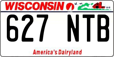 WI license plate 627NTB