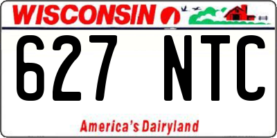 WI license plate 627NTC