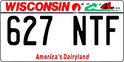 WI license plate 627NTF