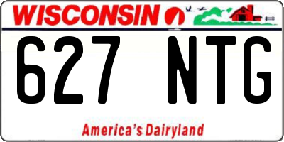 WI license plate 627NTG