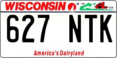 WI license plate 627NTK