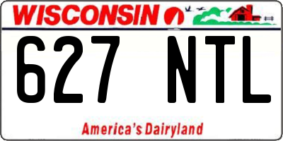 WI license plate 627NTL