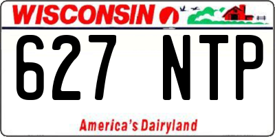 WI license plate 627NTP