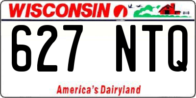 WI license plate 627NTQ