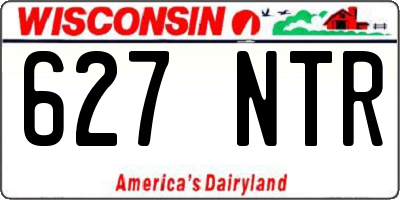 WI license plate 627NTR