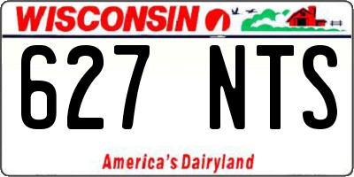 WI license plate 627NTS