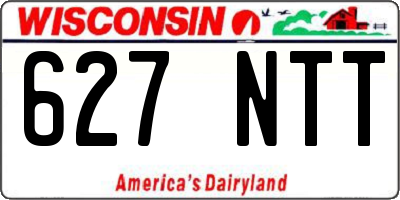 WI license plate 627NTT