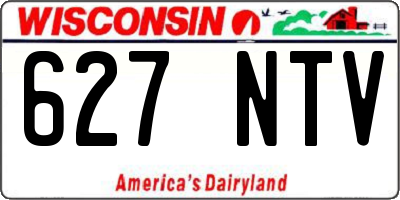 WI license plate 627NTV
