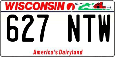 WI license plate 627NTW