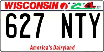 WI license plate 627NTY