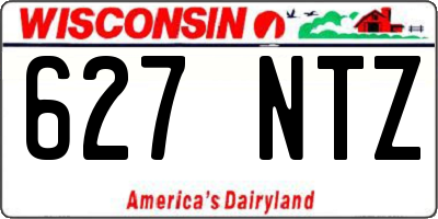 WI license plate 627NTZ