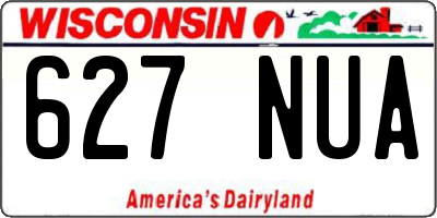 WI license plate 627NUA