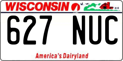 WI license plate 627NUC