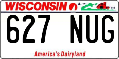 WI license plate 627NUG