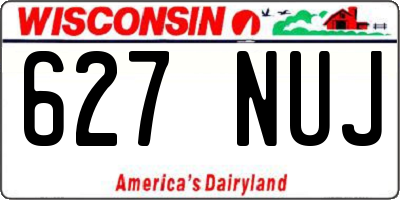 WI license plate 627NUJ