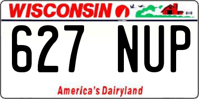 WI license plate 627NUP