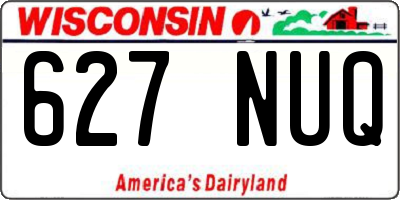 WI license plate 627NUQ