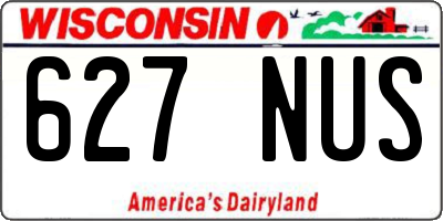WI license plate 627NUS