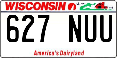 WI license plate 627NUU