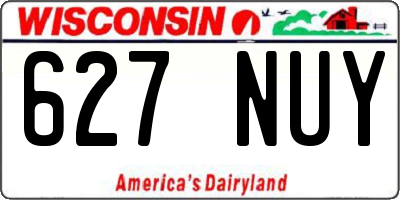 WI license plate 627NUY