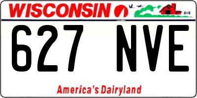 WI license plate 627NVE