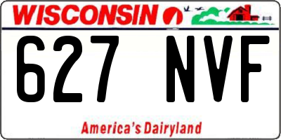 WI license plate 627NVF