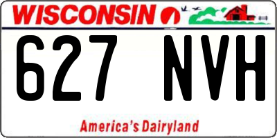 WI license plate 627NVH