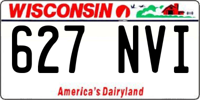 WI license plate 627NVI