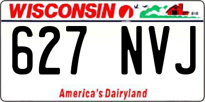 WI license plate 627NVJ