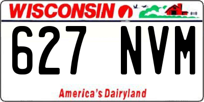 WI license plate 627NVM