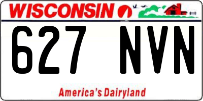 WI license plate 627NVN