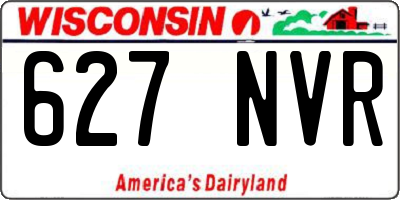 WI license plate 627NVR