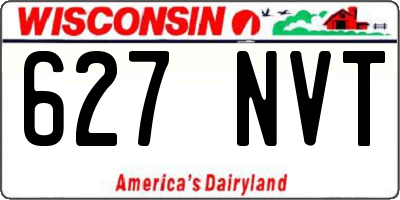 WI license plate 627NVT