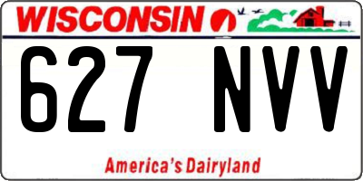 WI license plate 627NVV