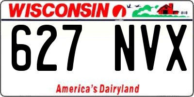 WI license plate 627NVX
