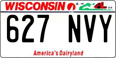 WI license plate 627NVY