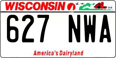 WI license plate 627NWA