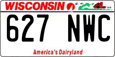 WI license plate 627NWC