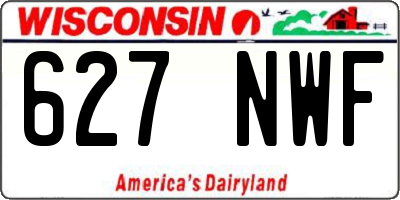 WI license plate 627NWF
