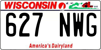 WI license plate 627NWG