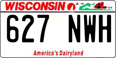 WI license plate 627NWH