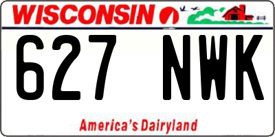 WI license plate 627NWK