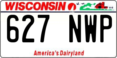 WI license plate 627NWP