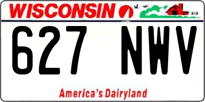 WI license plate 627NWV