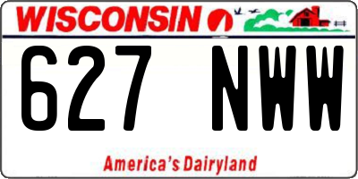 WI license plate 627NWW