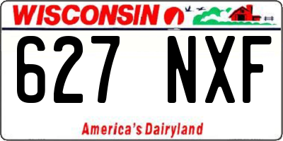 WI license plate 627NXF