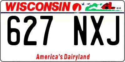 WI license plate 627NXJ