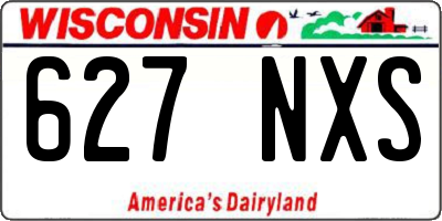 WI license plate 627NXS