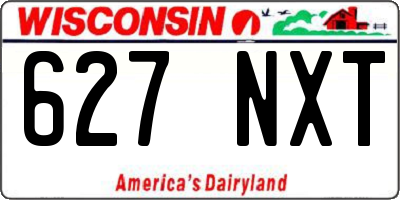 WI license plate 627NXT