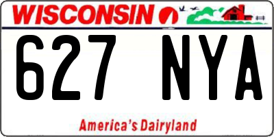 WI license plate 627NYA